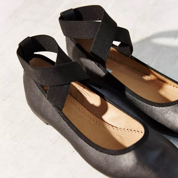 Urban Kimchi Blue Elastic Cross Strap Flats 9 - Picture 2 of 10